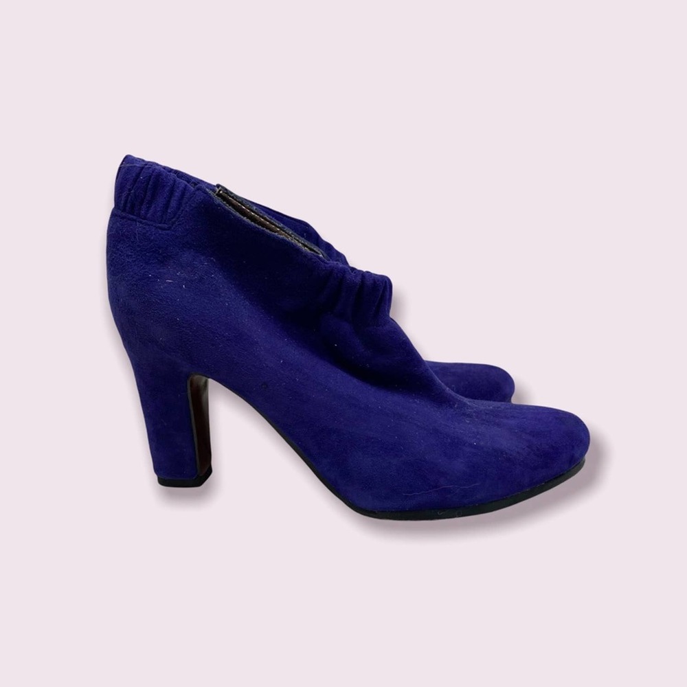Sam Edelman purple Simone suede booties size 7.